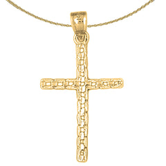 14K oder 18K Gold Gliederkreuz Anhänger