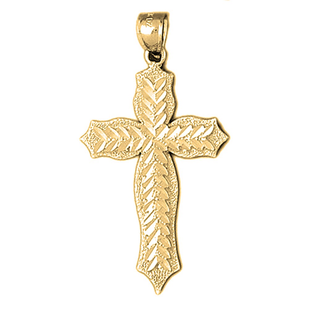 10K, 14K or 18K Gold Passion Cross Pendant