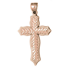 10K, 14K or 18K Gold Passion Cross Pendant