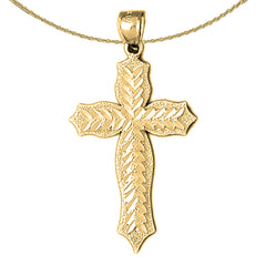 10K, 14K or 18K Gold Passion Cross Pendant