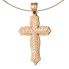 10K, 14K or 18K Gold Passion Cross Pendant