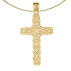 14K oder 18K Gold Kreuz Anhänger