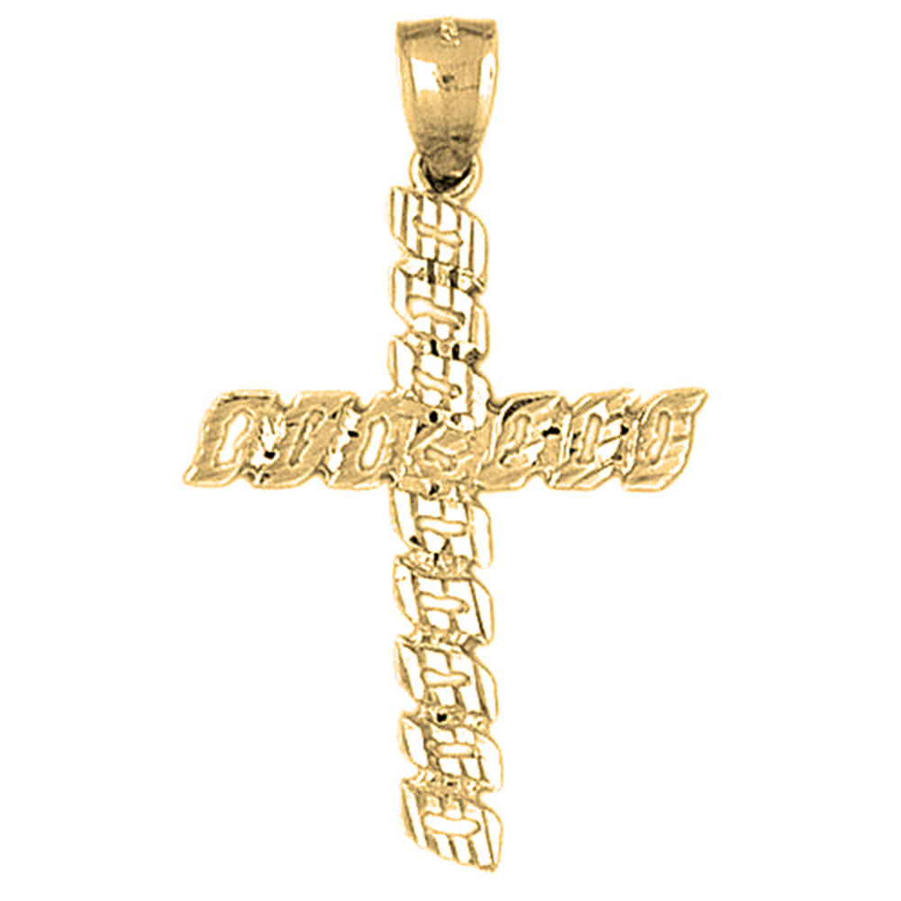 10K, 14K or 18K Gold Latin Cross Pendant