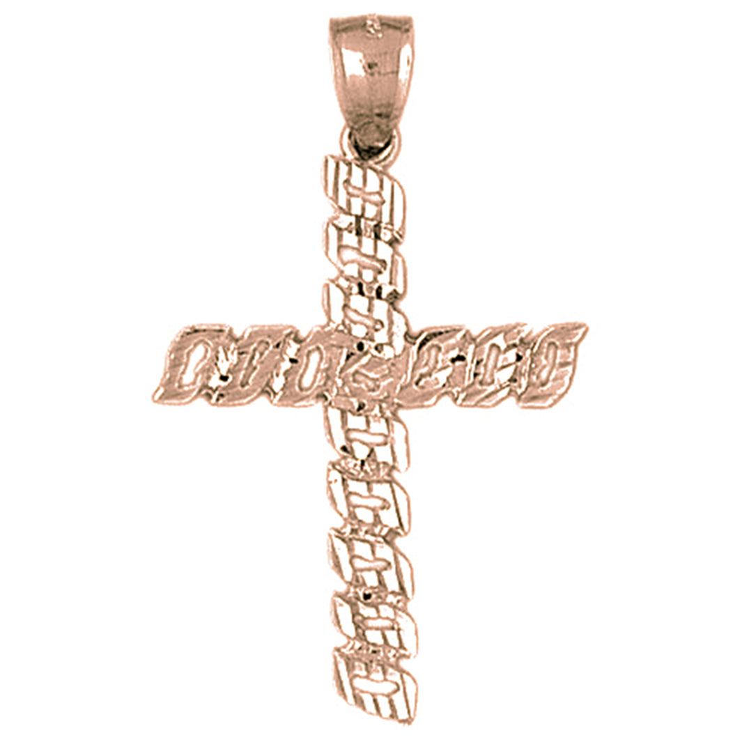 10K, 14K or 18K Gold Latin Cross Pendant