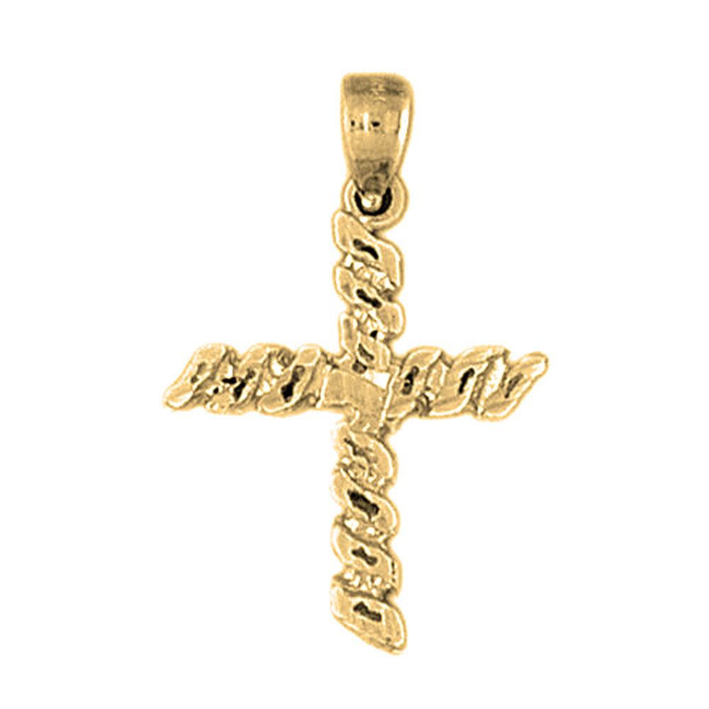 14K or 18K Gold Latin Cross Pendant