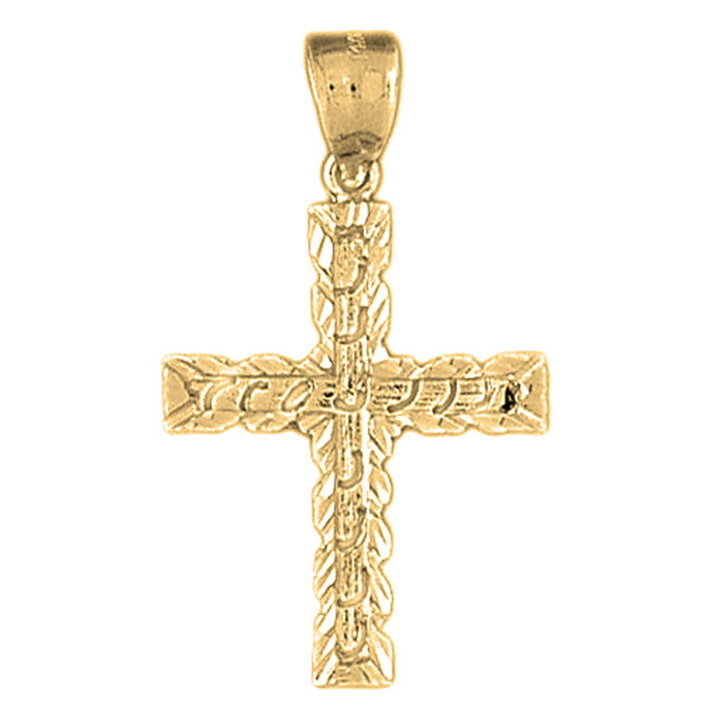 10K, 14K or 18K Gold Latin Cross Pendant