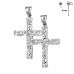 14K or 18K Gold Latin Cross Earrings