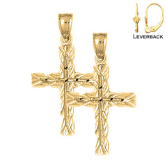 Aretes de Cruz Latina en Oro de 14K o 18K