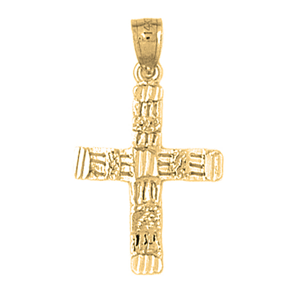 14K or 18K Gold Latin Cross Pendant