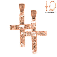 Aretes de Cruz Latina en Oro de 14K o 18K