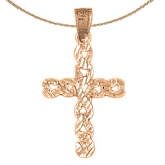 14K oder 18K Gold Kreuz Anhänger