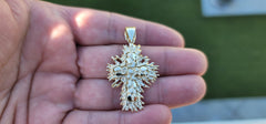 10K, 14K or 18K Gold Nugget Cross Pendant