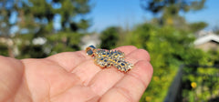 10K, 14K or 18K Gold Nugget Cross Pendant