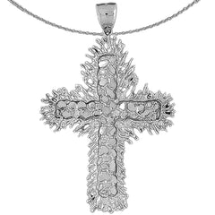 10K, 14K or 18K Gold Nugget Cross Pendant