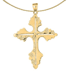 10K, 14K or 18K Gold Nugget Cross Pendant