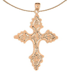 10K, 14K or 18K Gold Nugget Cross Pendant