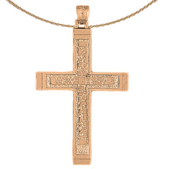 10K, 14K or 18K Gold Latin Nugget Cross Pendant