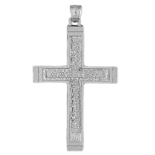 10K, 14K or 18K Gold Latin Nugget Cross Pendant