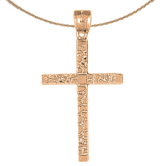 10K, 14K or 18K Gold Latin Nugget Cross Pendant