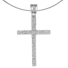 10K, 14K or 18K Gold Latin Nugget Cross Pendant