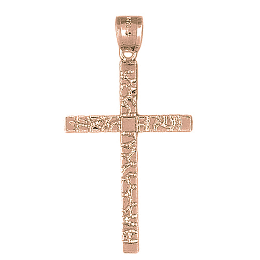 10K, 14K or 18K Gold Latin Nugget Cross Pendant