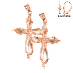 Pendientes Cruz Oro 14K o 18K