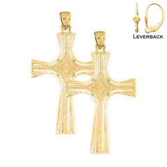 Pendientes Cruz Oro 14K o 18K