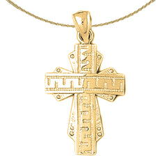 10K, 14K or 18K Gold Greek Cross Pendant