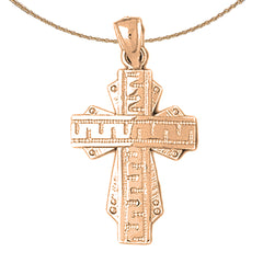 Colgante de cruz griega de oro de 10K, 14K o 18K