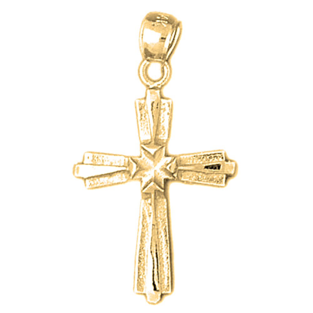 10K, 14K or 18K Gold Latin Cross Pendant