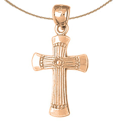 10K, 14K or 18K Gold Latin Cross Pendant