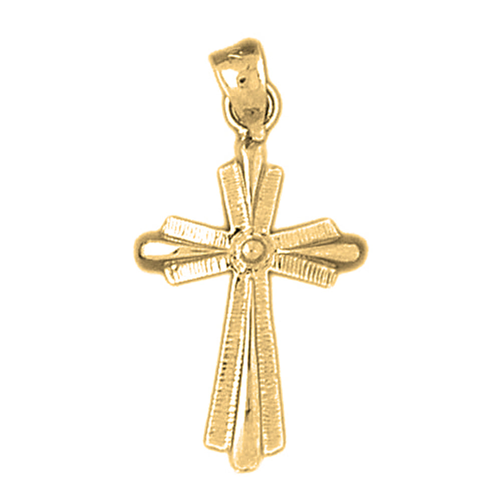 10K, 14K or 18K Gold Latin Cross Pendant