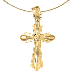 10K, 14K or 18K Gold Latin Cross Pendant