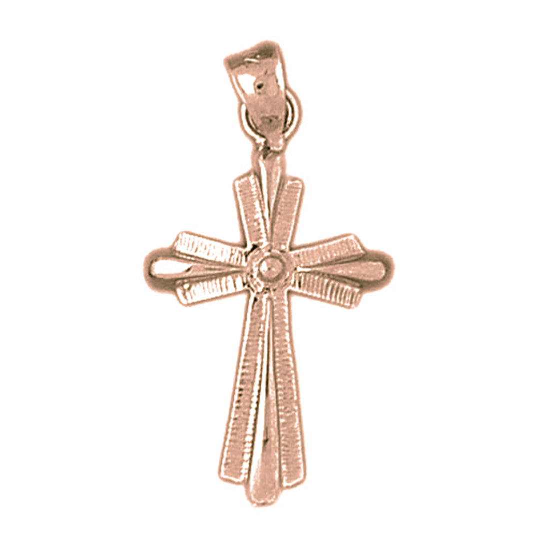 10K, 14K or 18K Gold Latin Cross Pendant