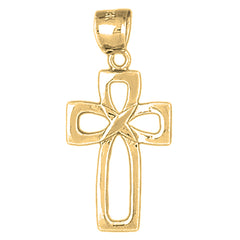 10K, 14K or 18K Gold Latin Cross Pendant