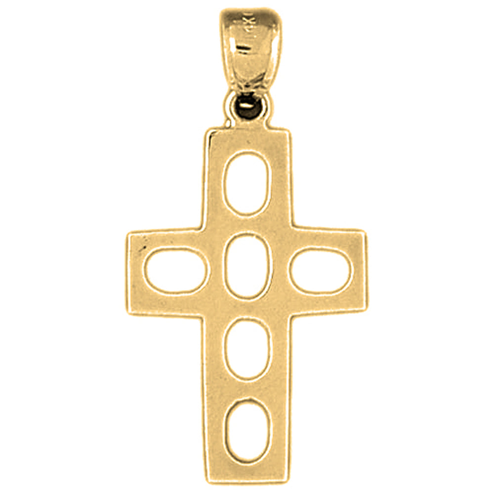 10K, 14K or 18K Gold Latin Cross Pendant