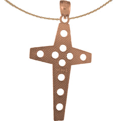 14K or 18K Gold Latin Cross Pendant