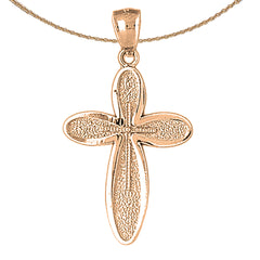 10K, 14K or 18K Gold Latin Cross Pendant