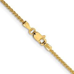 Cadena de trigo con talla de diamante de 1,5 mm en oro amarillo de 10 quilates