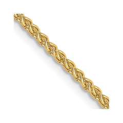 10K Yellow Gold 1.5mm Diamond-cut Wheat Chain