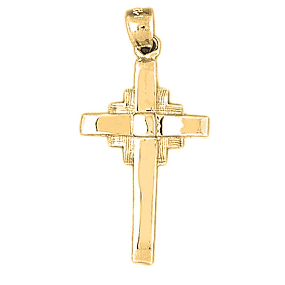 10K, 14K or 18K Gold Latin Cross Pendant