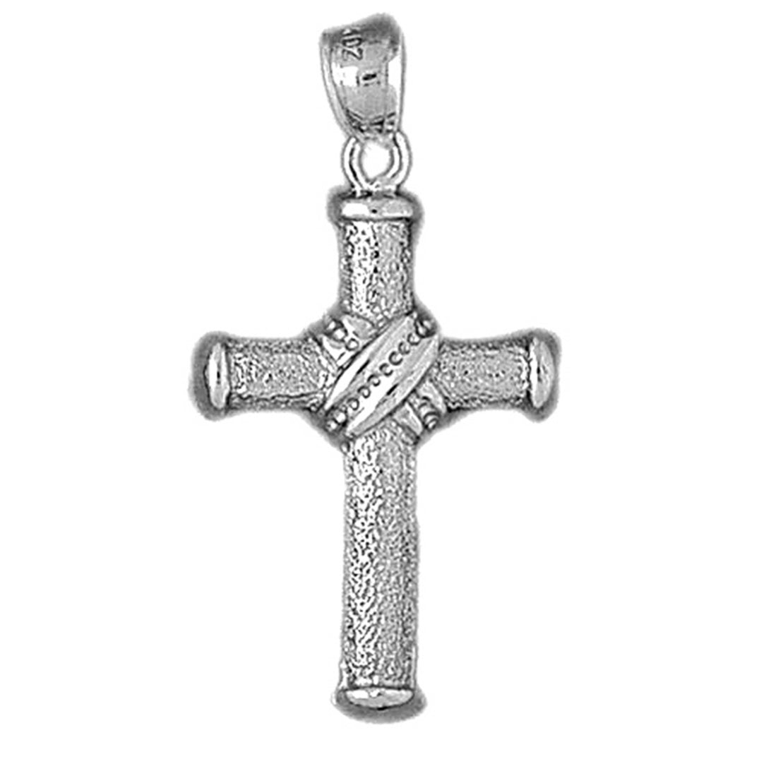 10K, 14K or 18K Gold Roped Cross Pendant