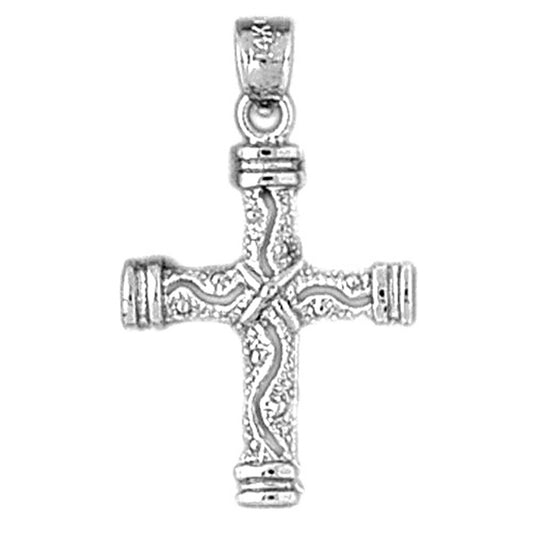 14K or 18K Gold Roped Cross Pendant