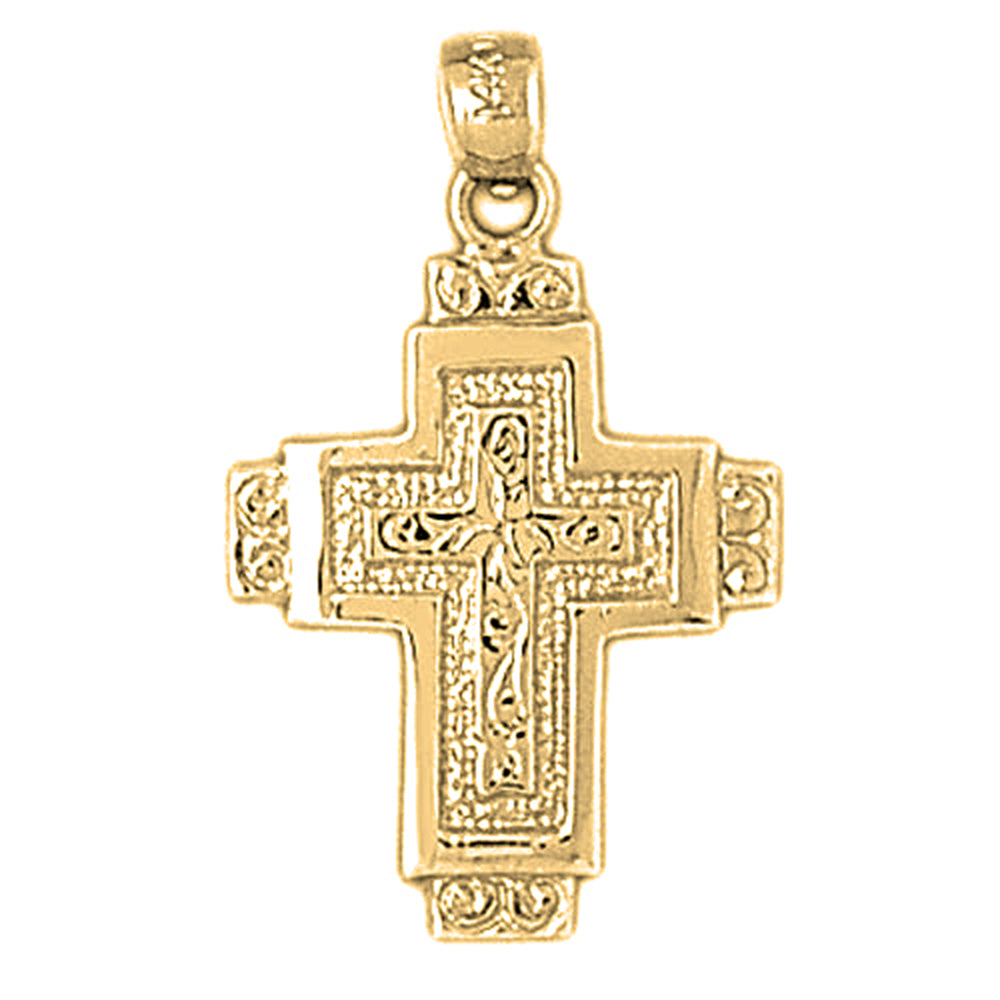 10K, 14K or 18K Gold Latin Cross Pendant