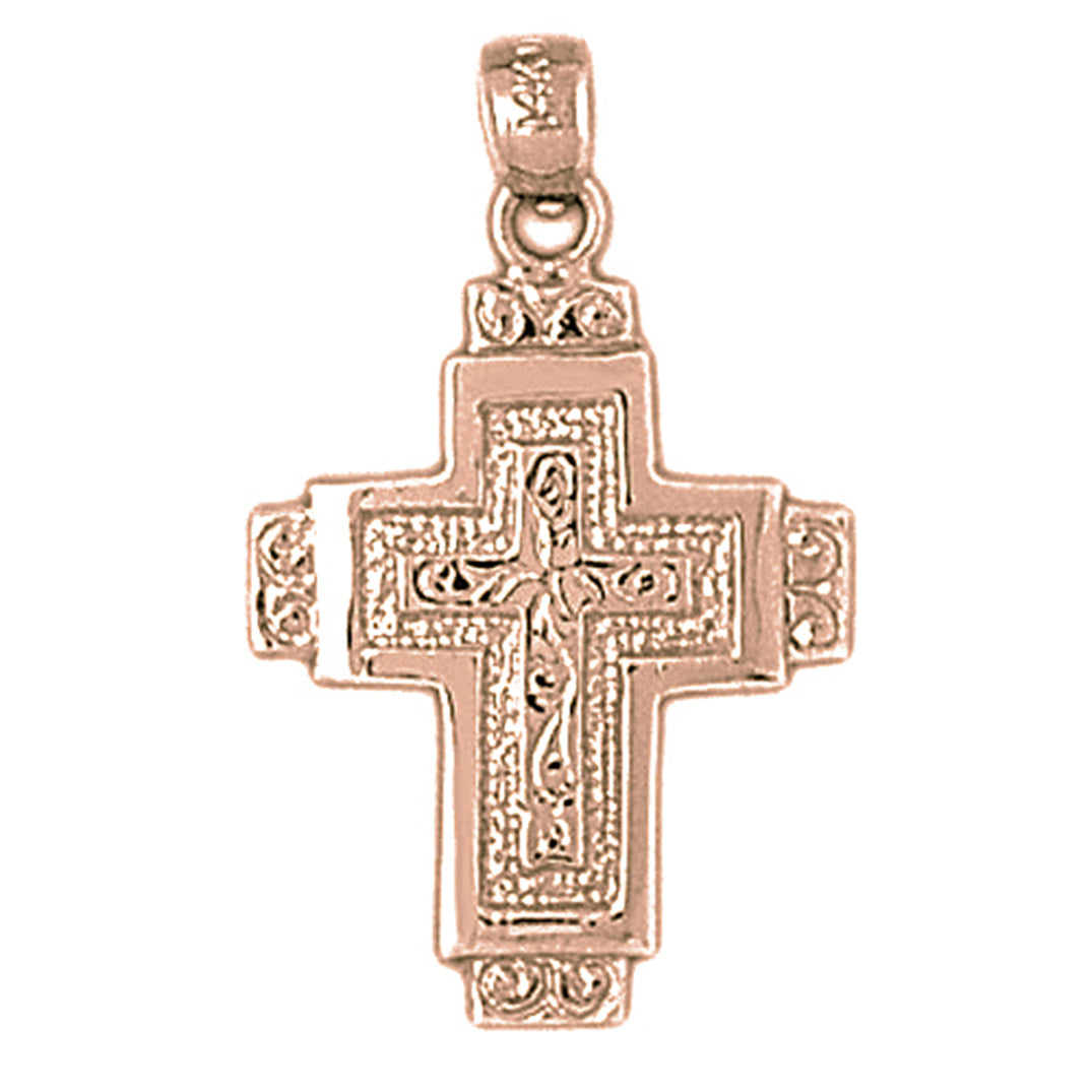 10K, 14K or 18K Gold Latin Cross Pendant