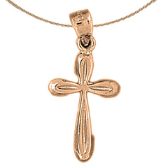 14K or 18K Gold Latin Cross Pendant