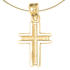 10K, 14K or 18K Gold Latin Cross Pendant