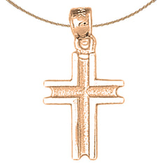 10K, 14K or 18K Gold Latin Cross Pendant