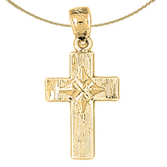 14K or 18K Gold Latin Cross Pendant