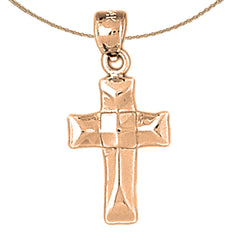 14K or 18K Gold Latin Cross Pendant